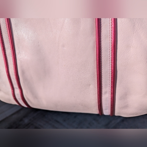 COACH POPPY METALLIC FUCHSIA PINK/PURPLE HEARTS GLAM TOTE LIMITED EDITION - Picture 14 of 15